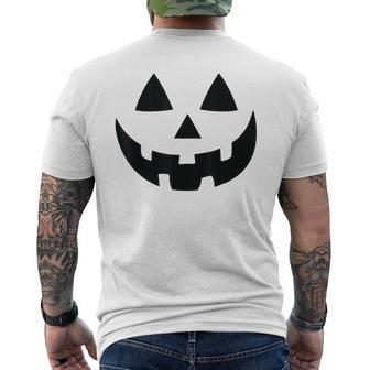Halloween Jack-O-Lantern Pumpkin Face Men's T-shirt Back Print - Thegiftio UK