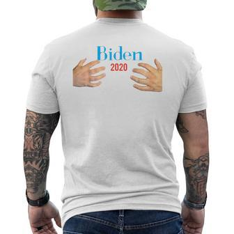 Handsy Joe Biden 2020 Male Hands Men's T-shirt Back Print | Mazezy