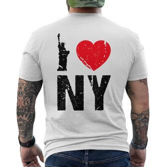 I Heart Love Ny New York City Nyc Men's T-shirt Back Print | Mazezy