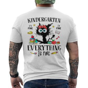 Hello Kindergarten Back To School Its Fine Im Fine Men's T-shirt Back Print - Monsterry UK