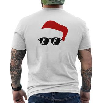Hipster Santa Claus With Sunglasses For Christmas Men's T-shirt Back Print - Seseable