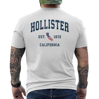 Hollister California Vintage State Usa Flag Athletic Style Mens Back Print T-shirt - Seseable