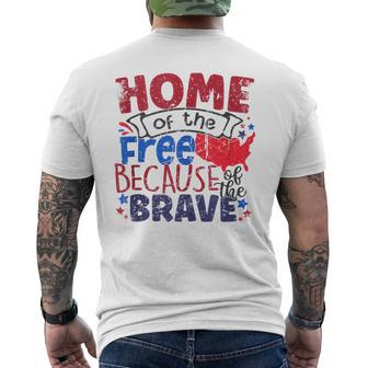 Home Of The Free 4Th Of July 2023 Patriotic American Day Mens Back Print T-shirt | Mazezy AU