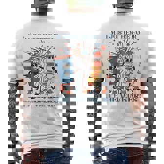 Hot Dog Im Just Here For The Wieners 4Th Of July Mens Back Print T-shirt | Mazezy