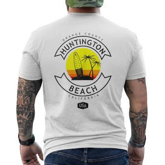 Huntington Beach California Surf Men's T-shirt Back Print | Mazezy