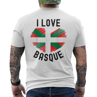 I Love Basque | Basque National Pride Mens Back Print T-shirt | Mazezy