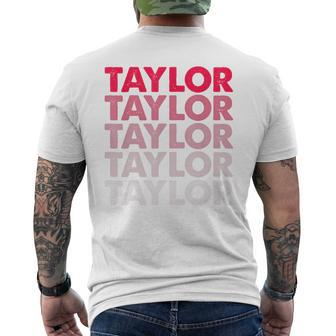 I Love Taylor First Name Taylor Mens Back Print T-shirt - Seseable