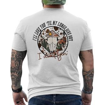 I’Ll Love You Till My Lungs Give Out Country Music Vintage Mens Back Print T-shirt - Seseable