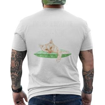 Im Busy At The Meow Ment Lazy Cat Cute Cat Mens Back Print T-shirt | Mazezy