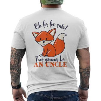I'm Gonna Be An Uncle Fox Baby Announcement Men's T-shirt Back Print | Mazezy