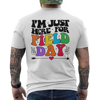 Im Just Here For Field Day Happy Last Day Of School 2023 Mens Back Print T-shirt | Mazezy