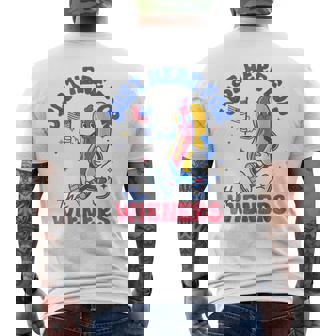 Im Just Here For The Wieners Funny Fourth Of July Hot Dog Mens Back Print T-shirt | Mazezy