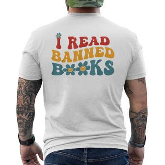 Im With The Banned Book Lover I Read Banned Books Groovy Mens Back Print T-shirt | Mazezy DE