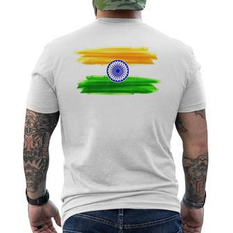 India Independence Day 15 August 1947 Indian Flag Patriotic Mens Back Print T-shirt - Monsterry