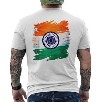 India Independence Day 15 August 1947 Indian Flag Patriotic Men's T-shirt Back Print - Seseable