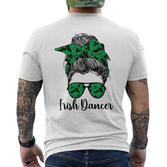 Irish Dancer Messy Bun Irish Dance Irish Dancing Mens Back Print T-shirt - Seseable
