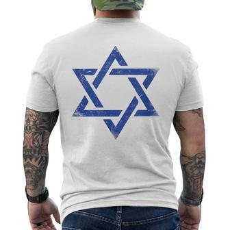 Israeli Flag Israel Jewish Symbol Star Of David Pride Israel Men's T-shirt Back Print - Monsterry