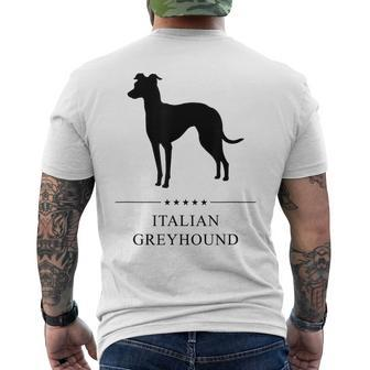 Italian Greyhound Black Silhouette Men's T-shirt Back Print | Mazezy