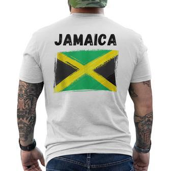 Jamaica Flag Holiday Vintage Grunge Jamaican Flag Mens Back Print T-shirt - Seseable
