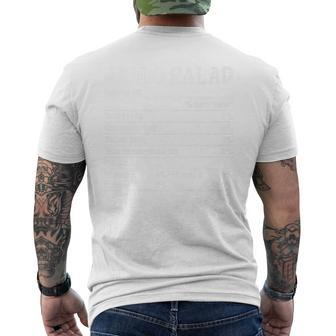 Jello Salad Nutrition Thanksgiving Costume Food Facts Xmas Men's T-shirt Back Print | Mazezy