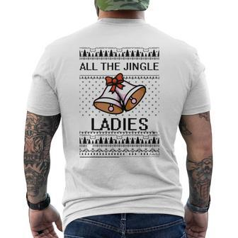 All The Jingle Ladies Ugly Christmas Sweaters Men's T-shirt Back Print - Monsterry UK