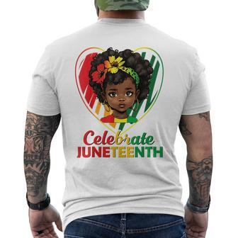 Junenth Celebrate Girls Kids African American Black 1865 Mens Back Print T-shirt | Mazezy