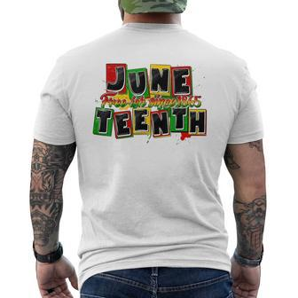 Junenth Free-Ish Since 1865 Black Proud African Melanin Mens Back Print T-shirt - Thegiftio UK