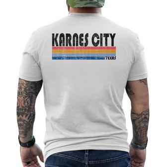 Karnes City Tx Hometown Pride Retro 70S 80S Style Men's T-shirt Back Print | Mazezy