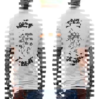 Keeper Of The Gender Dancing Skeleton Halloween Pumpkin Men's T-shirt Back Print - Seseable