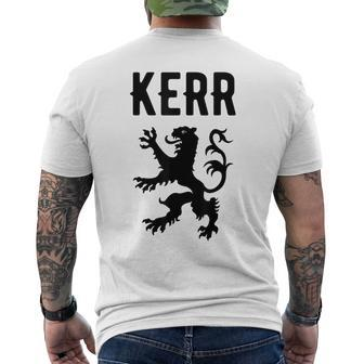 Kerr Clan Scottish Family Name Scotland Heraldry Mens Back Print T-shirt | Mazezy