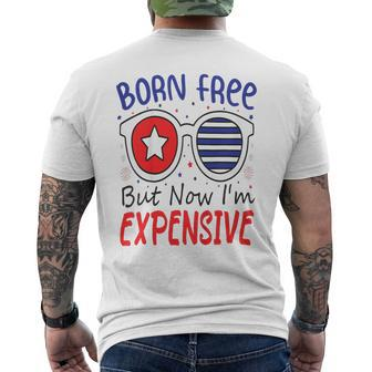 Kids 4Th Of July Born Free But Now Im Expensive Toddler Boy Girl 2 Mens Back Print T-shirt - Monsterry UK
