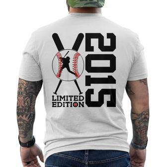 Kids 8Th Birthday Baseball Limited Edition 2015 Mens Back Print T-shirt - Seseable