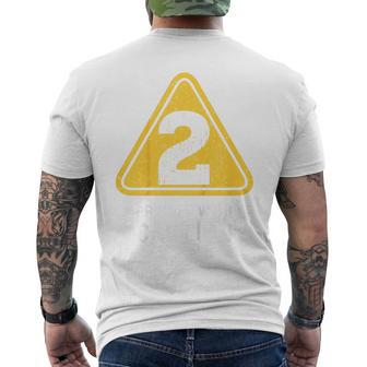 Kids Birthday Boy 2 Two Construction Sign 2Nd Birthday Toddler Mens Back Print T-shirt | Mazezy