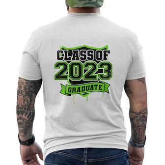 Kids Class Of 2023 Boys & Girls Kindergarten Graduation Mens Back Print T-shirt | Mazezy
