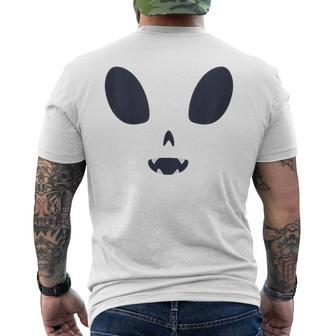 Kids Funny Scary Face Halloween Costume Alien Monster Mens Back Print T-shirt | Mazezy