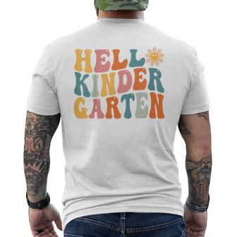 Kids Hello Kindergarten - Team Kinder Back To School First Day Mens Back Print T-shirt - Seseable
