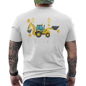 Kids Im 3 And Digging It Construction Excavator 3Rd Birthday IT Funny Gifts Mens Back Print T-shirt | Mazezy