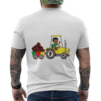 Kids Junenth 1865 Boy In Tractor Funny Toddler Boys Fist Mens Back Print T-shirt | Mazezy