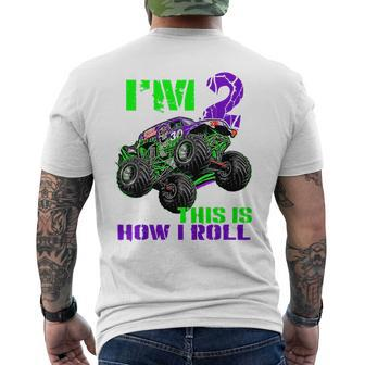 Kids Monster Trucks Are My Jam - 2Nd Birthday Boy - 2 Years Old Mens Back Print T-shirt | Mazezy