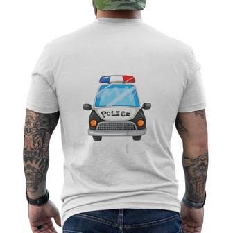 Kids Police Officer This Boy Loves Police Cars Toddler Mens Back Print T-shirt - Seseable
