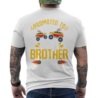Kids Promoted To Big Brother 2024 Monster Truck Boys Toddlers Funny Gifts For Brothers Mens Back Print T-shirt | Mazezy UK