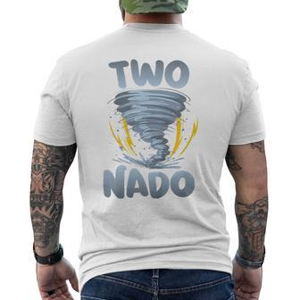 Kids Two-Nado Warning 2Nd Birthday Tornado Themed Birthday Mens Back Print T-shirt - Seseable