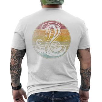 King Cobra Snake Sun Retro Vintage Reptile 80S Gift Mens Back Print T-shirt - Seseable