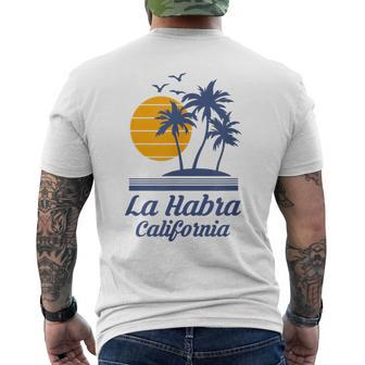 La Habra California Ca City State Tourist Men's T-shirt Back Print | Mazezy