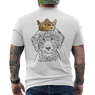 Labradoodle Dog Wearing Crown Men's T-shirt Back Print | Mazezy CA