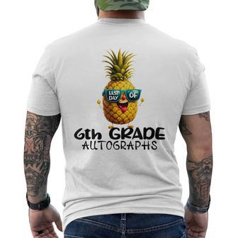 Last Day Of 6Th Grade Autograph Graduation Boys Girls Funny Mens Back Print T-shirt - Seseable