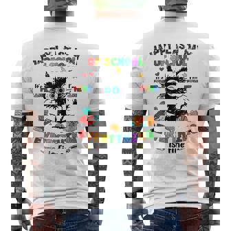 Last Day Of School Black Cat Its Fine Im Fine Everything Mens Back Print T-shirt | Mazezy