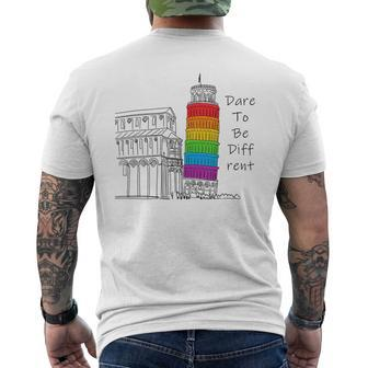 Lgbt Be You Dare To Be Different Gay Pride Be Yourself Mens Back Print T-shirt | Mazezy UK