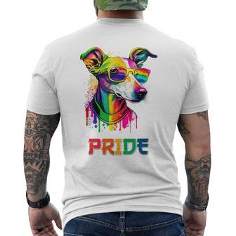 Lgbt Lesbian Gay Pride Italian Greyhound Dog Mens Back Print T-shirt | Mazezy