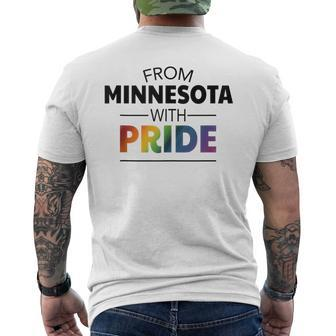 Lgbt Minnesota Gay Pride Mens Back Print T-shirt | Mazezy